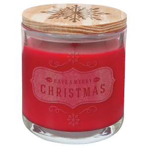 14 oz. Scented Candle in a Glass Holder with Wood Lid