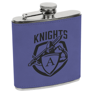 6 oz. Laserable Leatherette Stainless Steel Flask