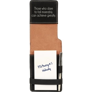 3 1/4" x 4 3/4"  Laserable Leatherette Mini Notepad with Pen