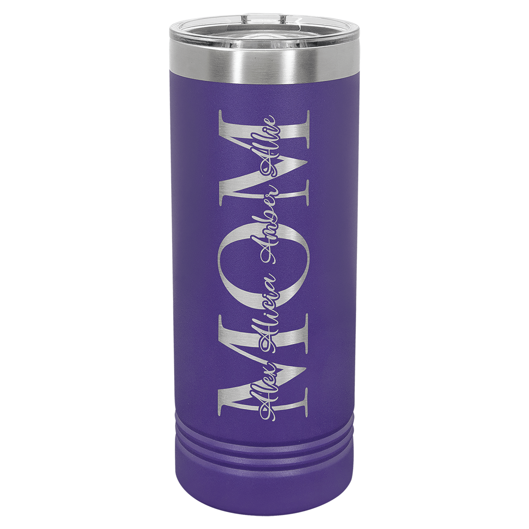 22 oz. Stainless Steel Skinny Tumbler with Slider Lid (18 Different Colors)