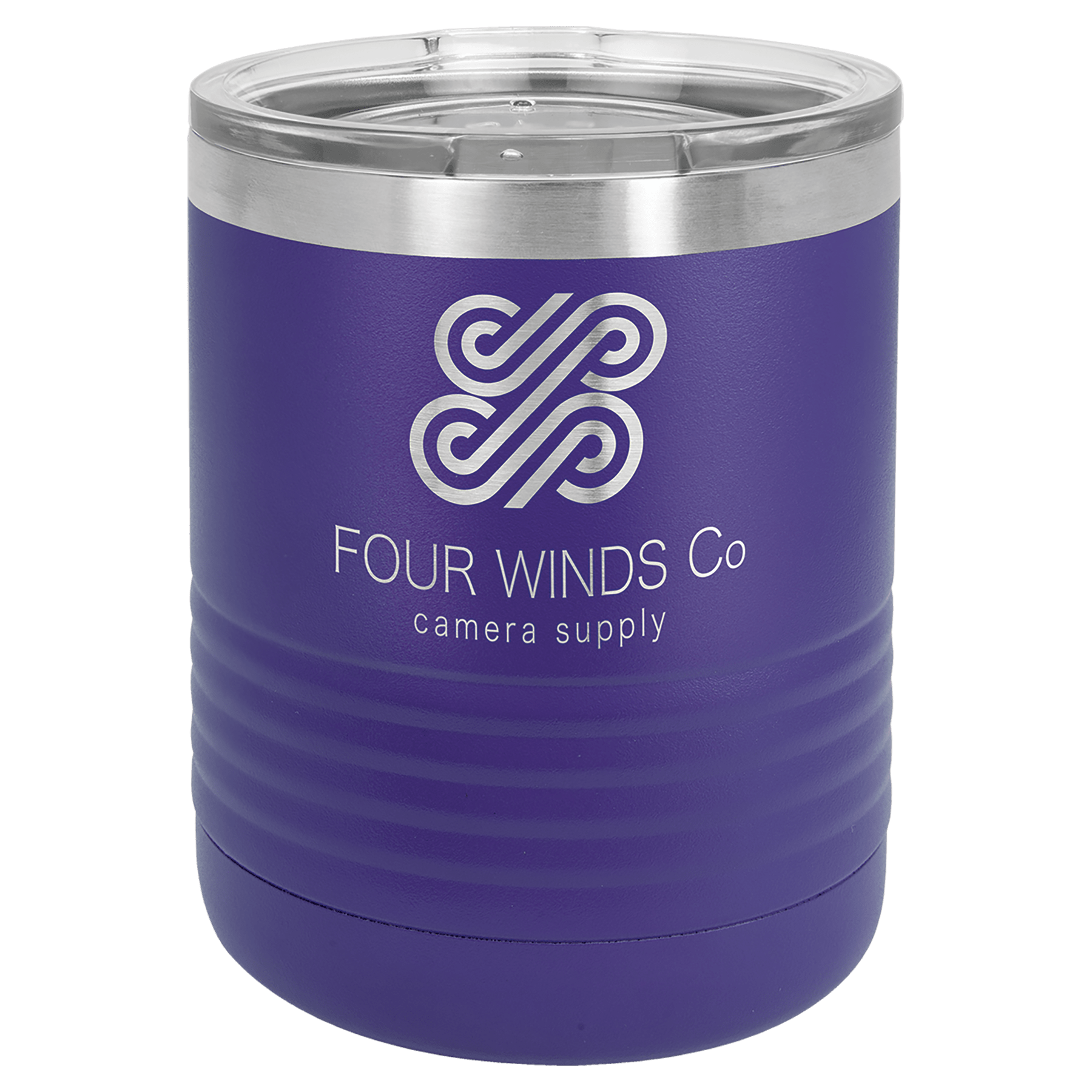 10 oz. Stainless Steel Vacuum Insulated Ringneck Tumbler with Clear Lid (18 Different Colors)