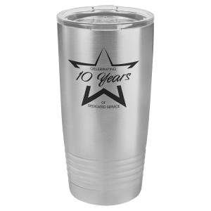 20 oz. Stainless Steel Vacuum Insulated Ringneck Tumbler with Clear Lid (18 Different Colors)