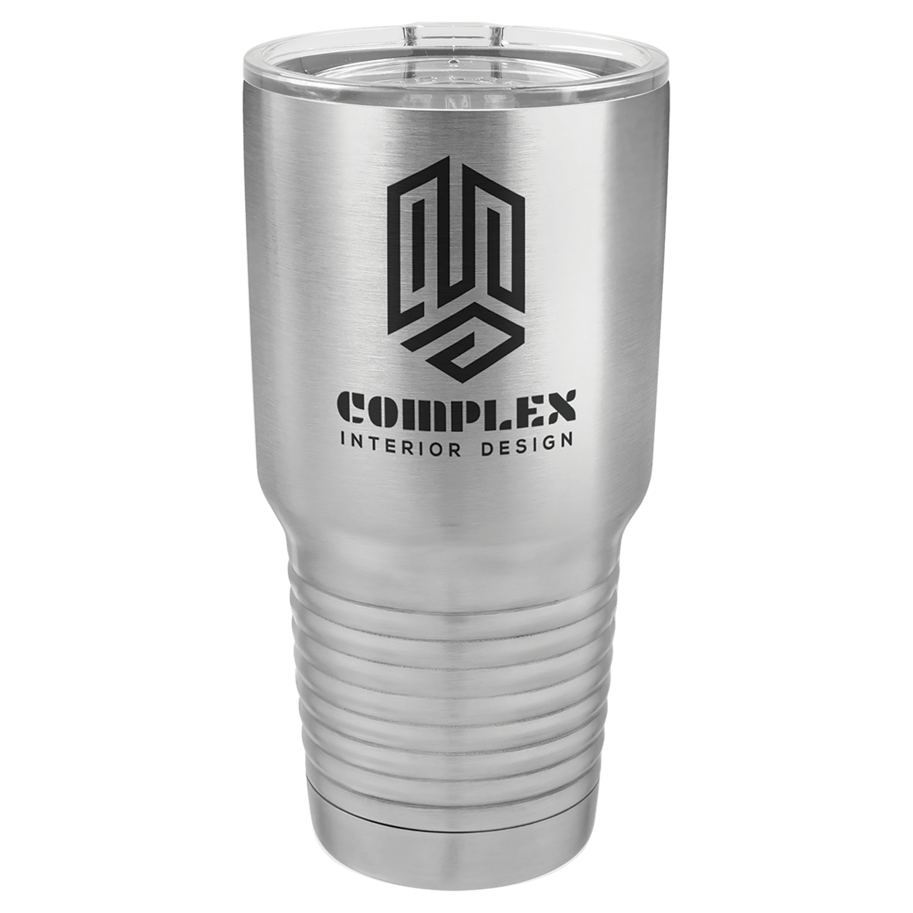 30 oz. Stainless Steel Vacuum Insulated Ringneck Tumbler with Clear Lid (18 Different Colors)