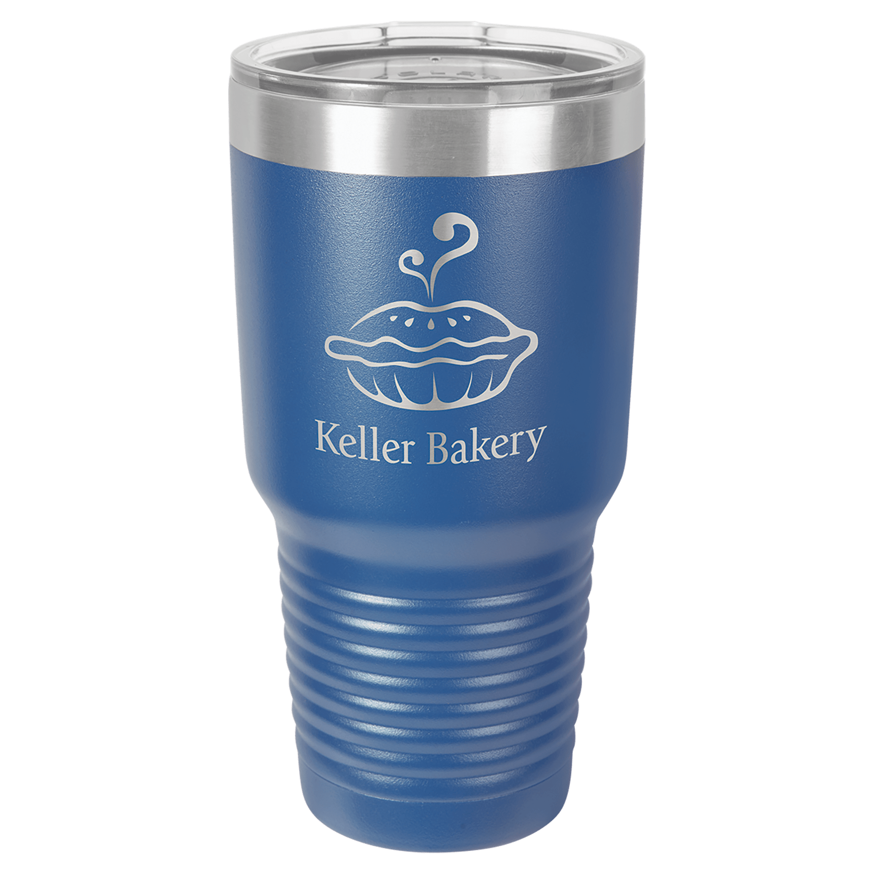 30 oz. Stainless Steel Vacuum Insulated Ringneck Tumbler with Clear Lid (18 Different Colors)