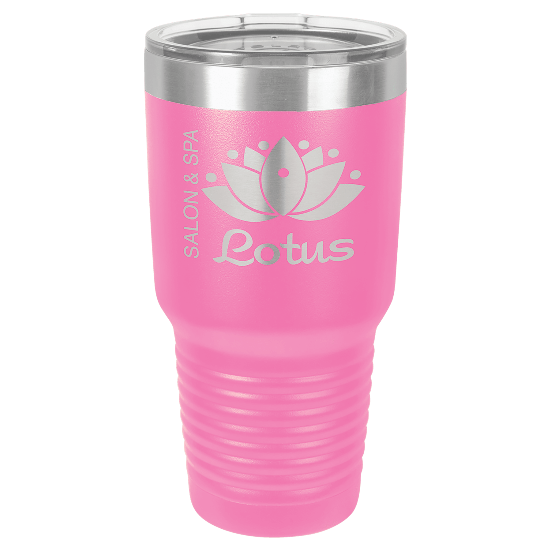 30 oz. Stainless Steel Vacuum Insulated Ringneck Tumbler with Clear Lid (18 Different Colors)