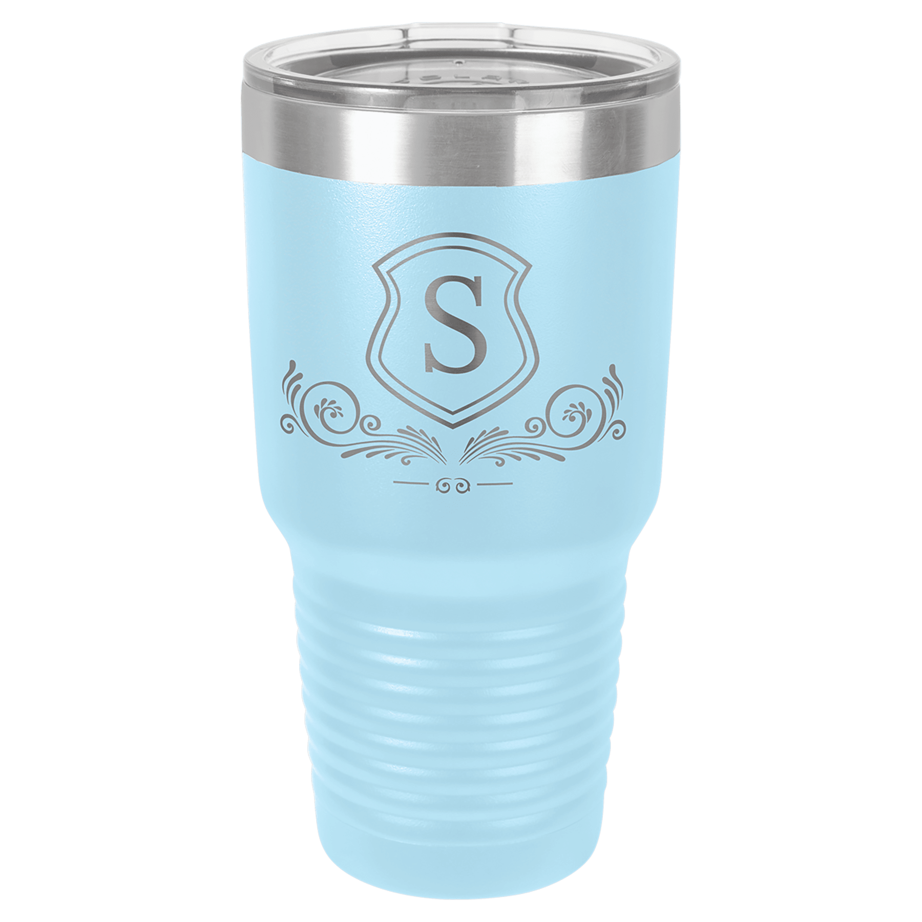 30 oz. Stainless Steel Vacuum Insulated Ringneck Tumbler with Clear Lid (18 Different Colors)