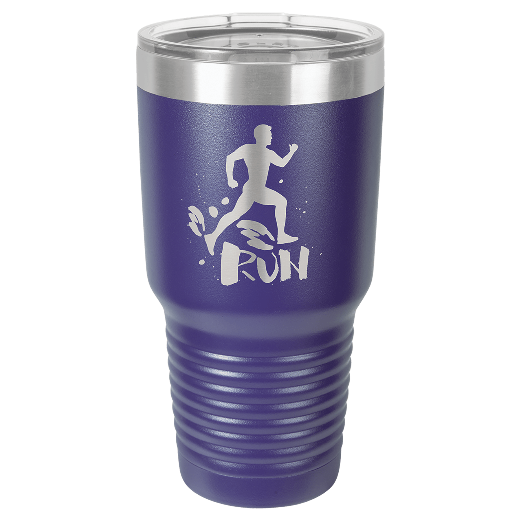 30 oz. Stainless Steel Vacuum Insulated Ringneck Tumbler with Clear Lid (18 Different Colors)