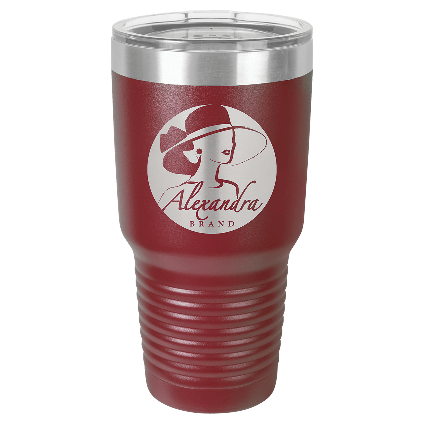 30 oz. Stainless Steel Vacuum Insulated Ringneck Tumbler with Clear Lid (18 Different Colors)