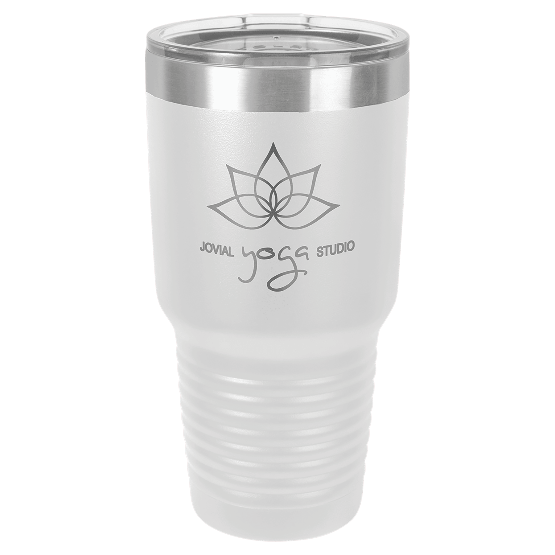 30 oz. Stainless Steel Vacuum Insulated Ringneck Tumbler with Clear Lid (18 Different Colors)