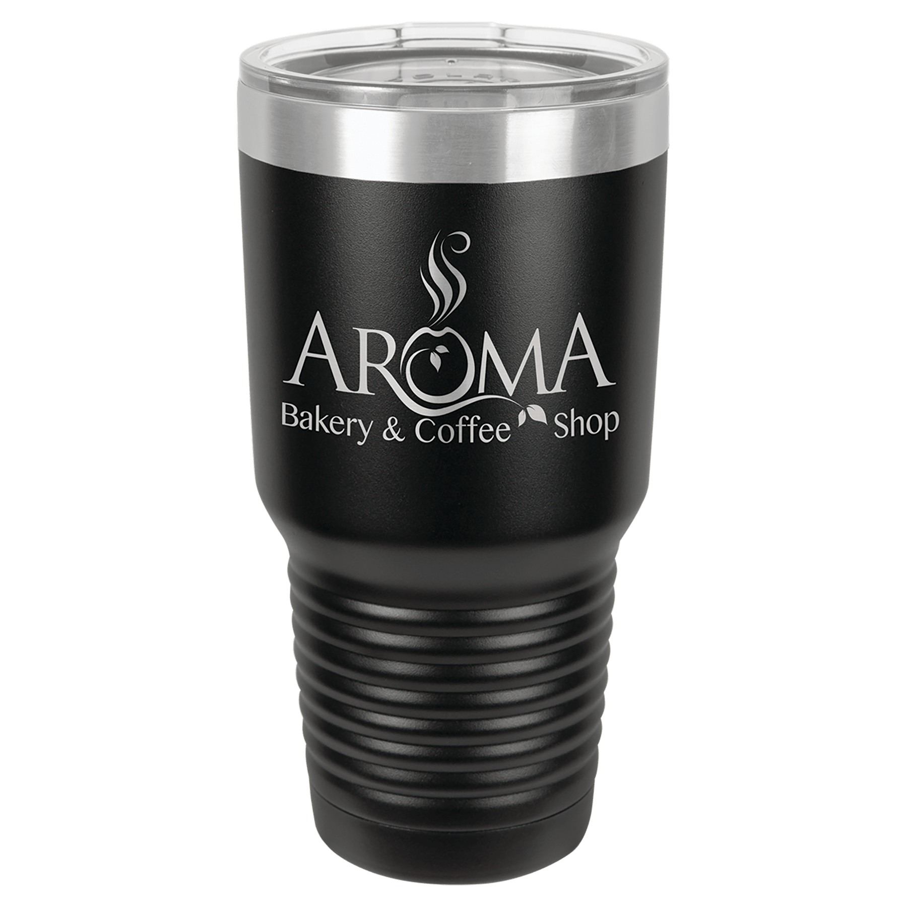 30 oz. Stainless Steel Vacuum Insulated Ringneck Tumbler with Clear Lid (18 Different Colors)