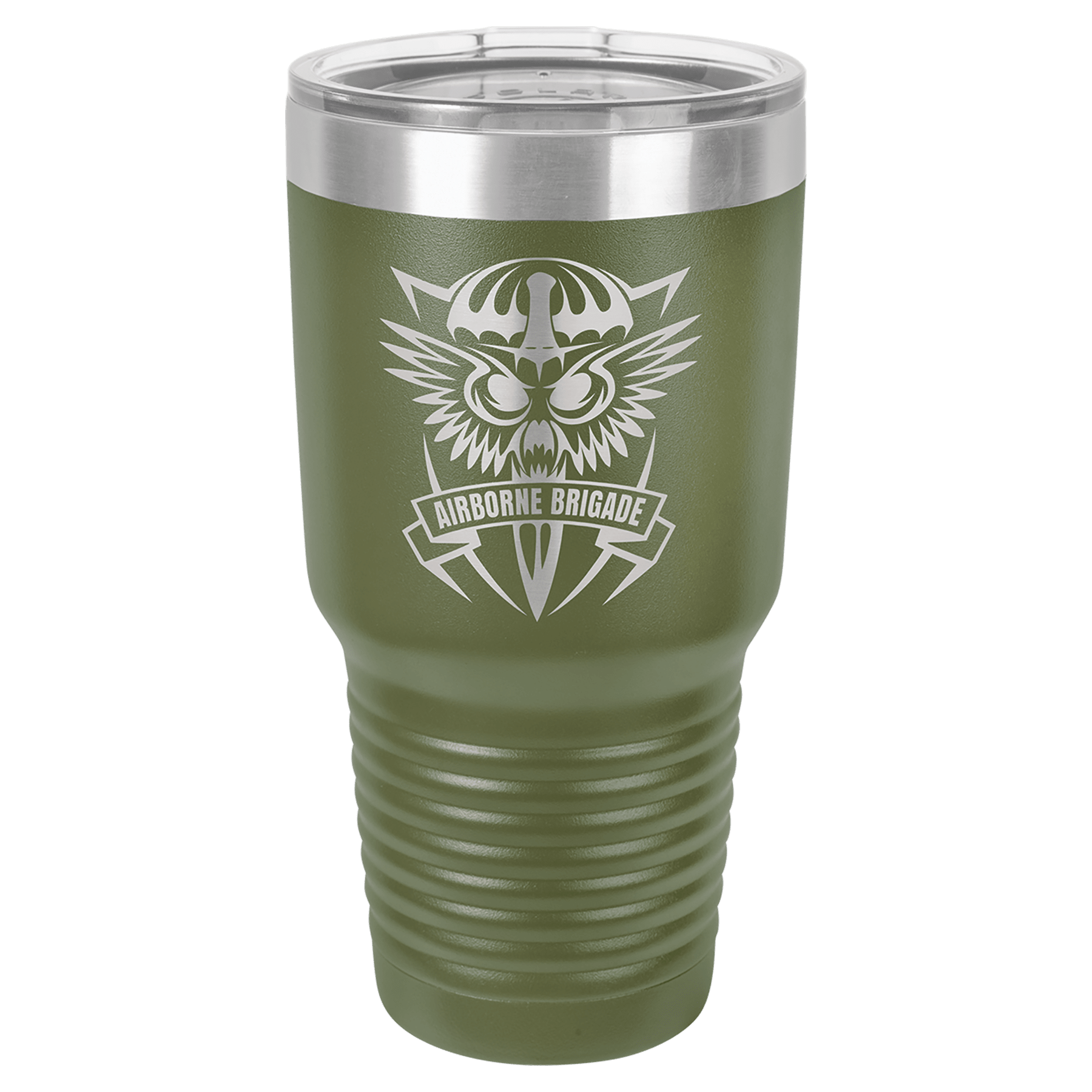 30 oz. Stainless Steel Vacuum Insulated Ringneck Tumbler with Clear Lid (18 Different Colors)