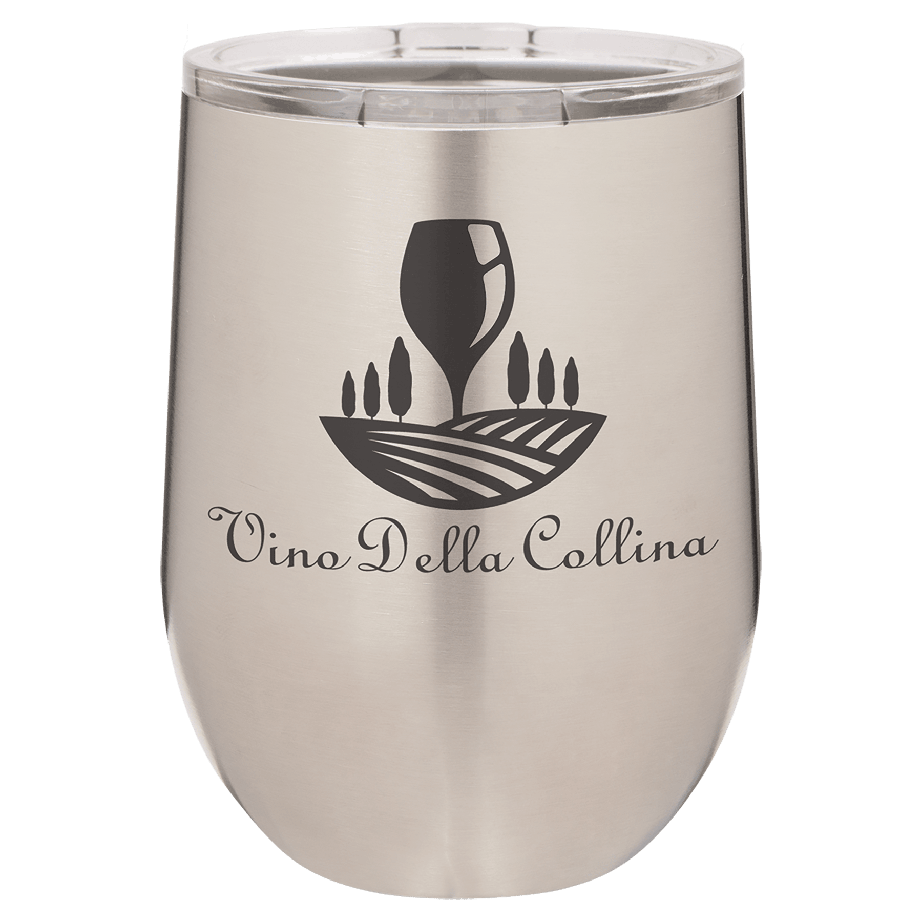 12 oz. Stainless Steel Vacuum Insulated Stemless Wine Tumbler with Lid (18 Different Colors)