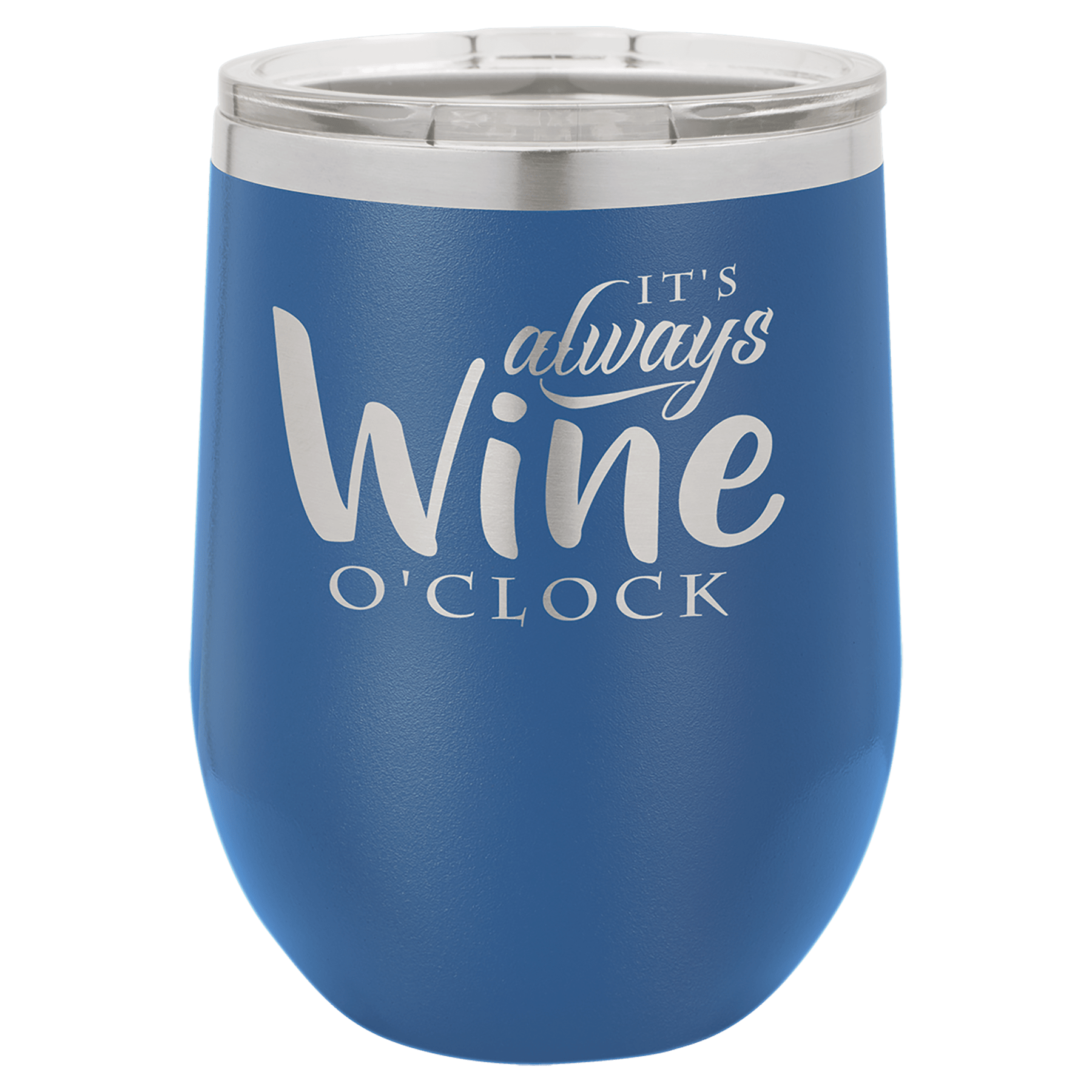 12 oz. Stainless Steel Vacuum Insulated Stemless Wine Tumbler with Lid (18 Different Colors)