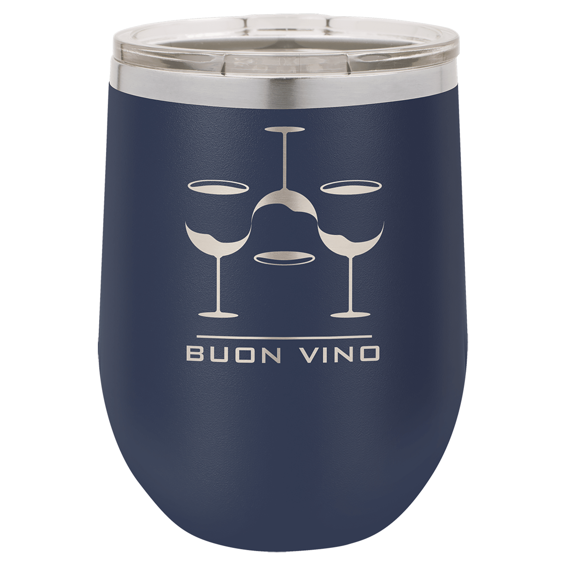 12 oz. Stainless Steel Vacuum Insulated Stemless Wine Tumbler with Lid (18 Different Colors)