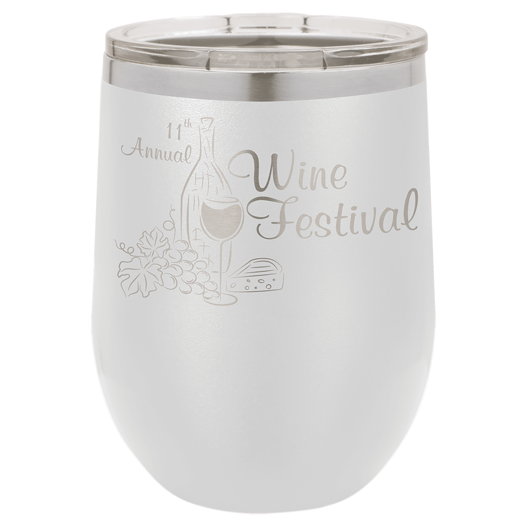 12 oz. Stainless Steel Vacuum Insulated Stemless Wine Tumbler with Lid (18 Different Colors)