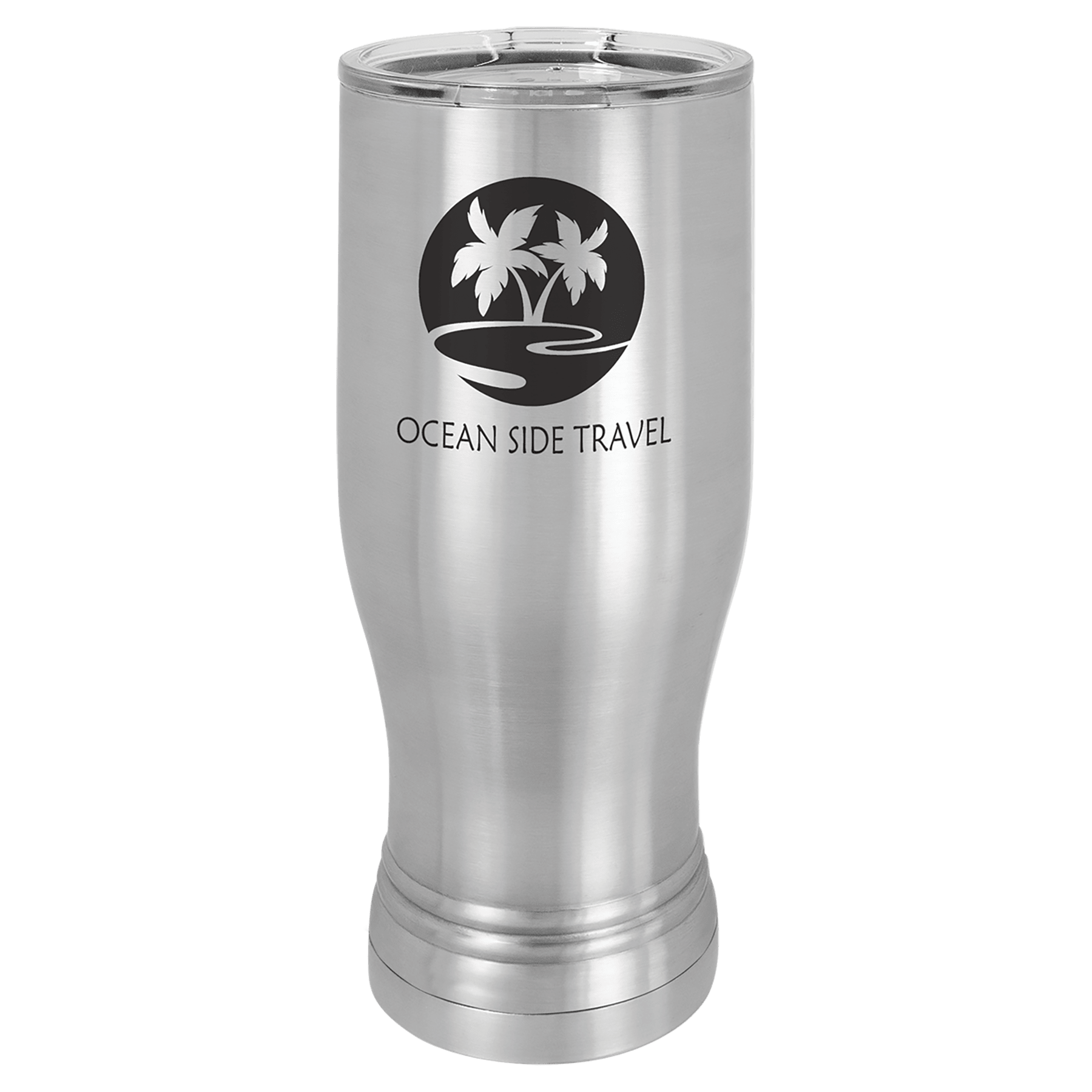 20 oz Stainless Steel Pilsner with Clear Lid (18 Different Colors)