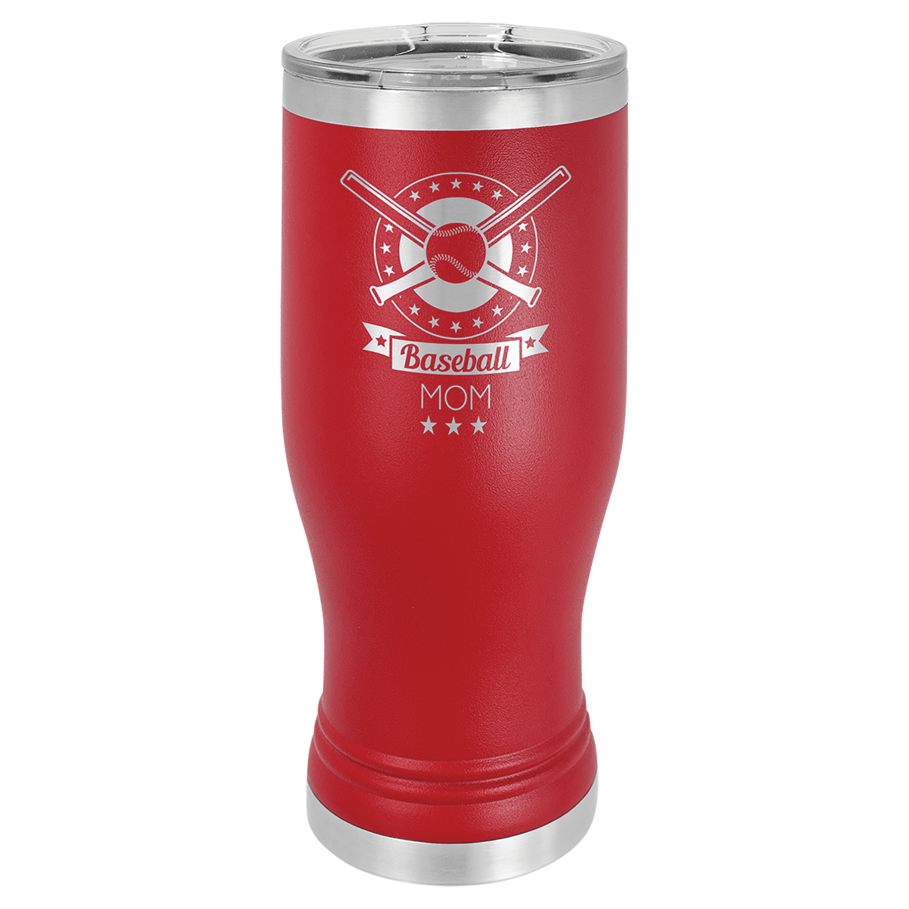 20 oz Stainless Steel Pilsner with Clear Lid (18 Different Colors)