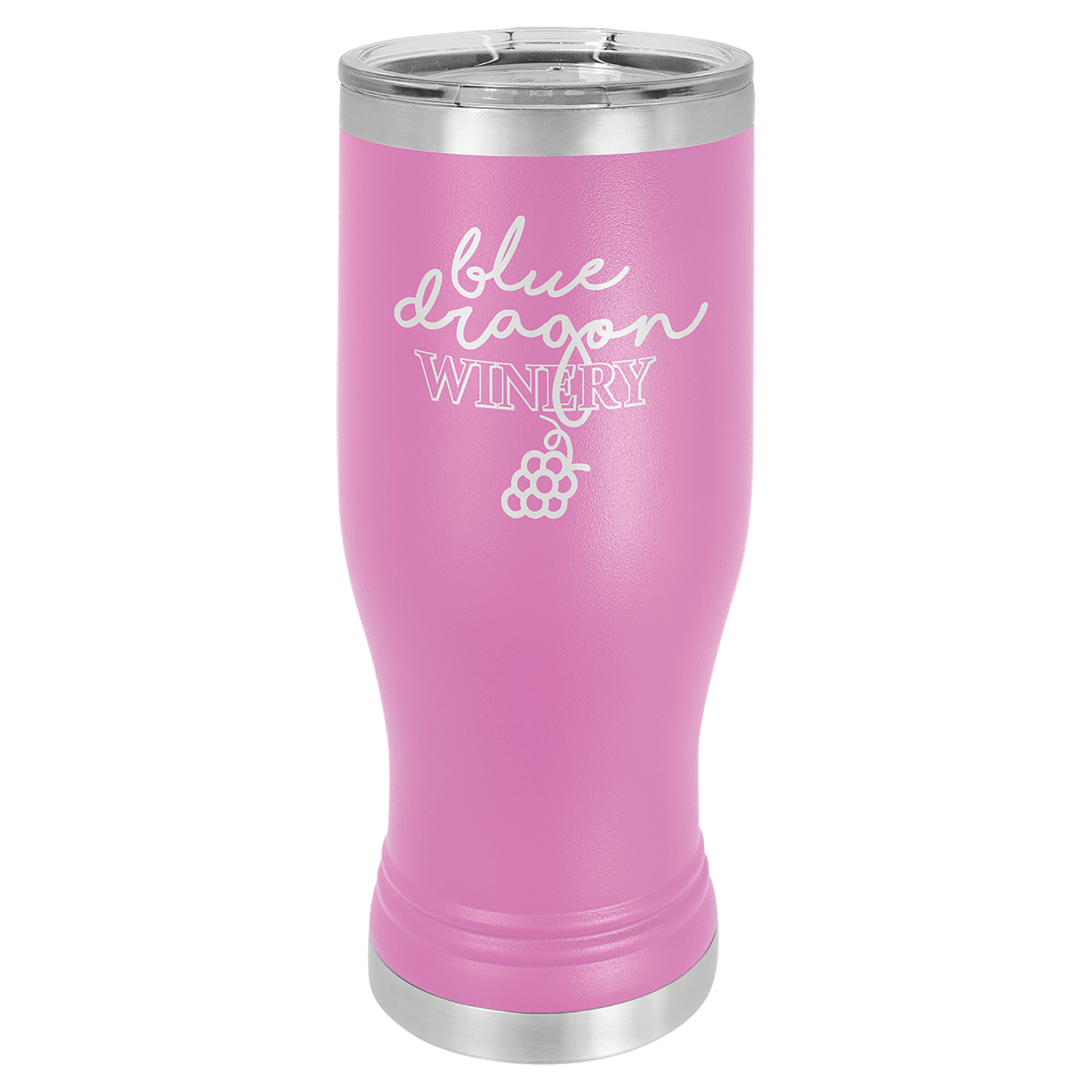 20 oz Stainless Steel Pilsner with Clear Lid (18 Different Colors)