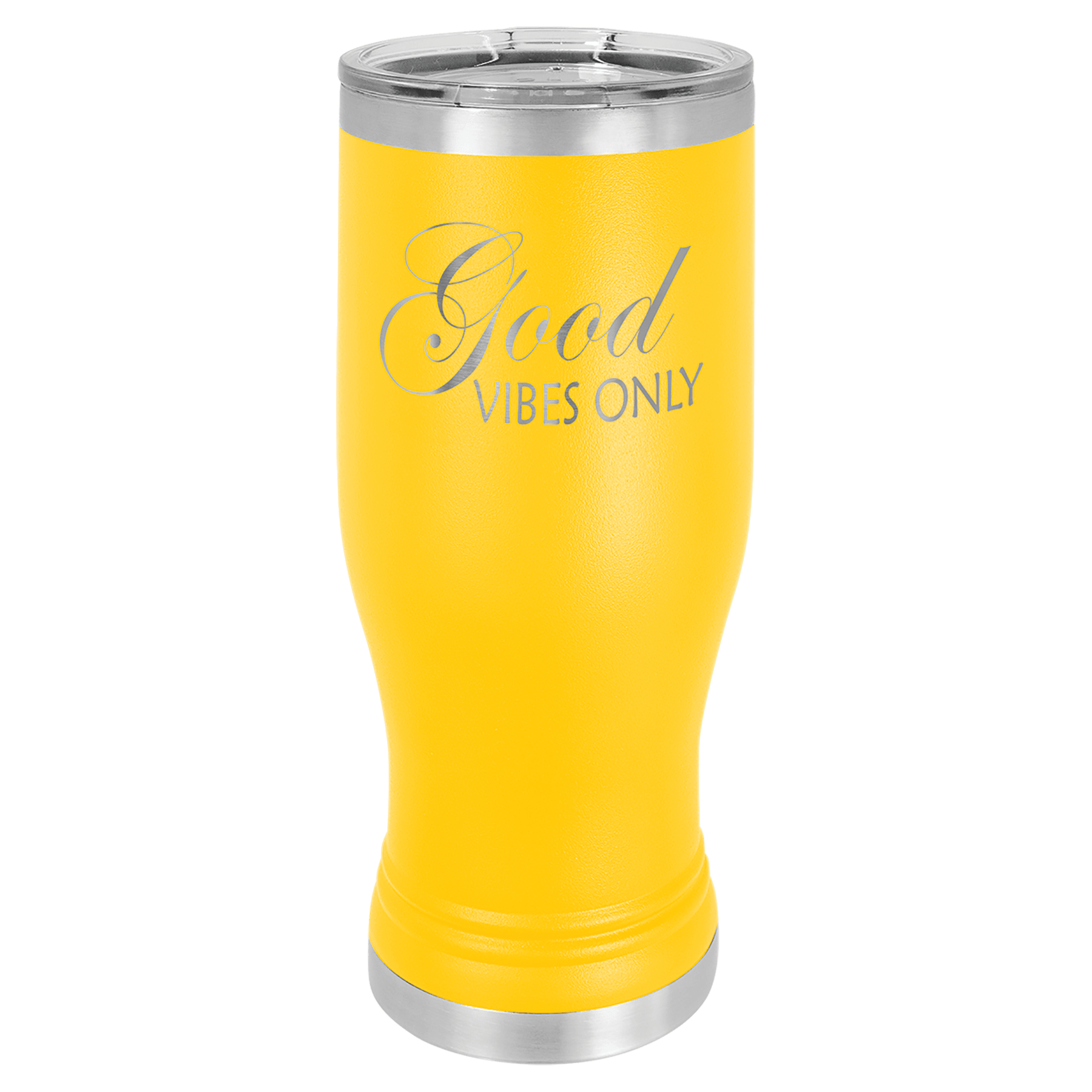 20 oz Stainless Steel Pilsner with Clear Lid (18 Different Colors)